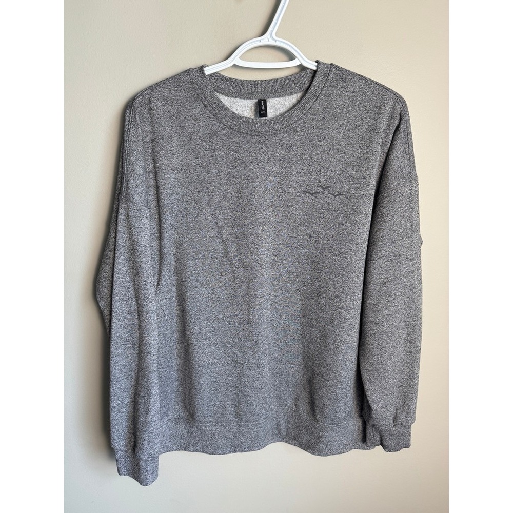 LAZYPANTS Crewneck Sweatshirt Womens Medium Marled Grey Loungewear Cozy School